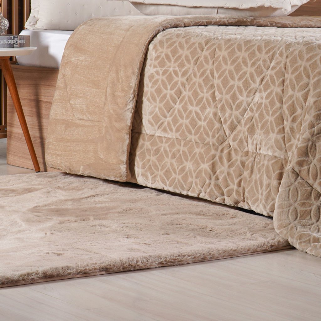 Edredom Solteiro Plush Sense Dupla Face 100% Poliéster 160x220cm Linho