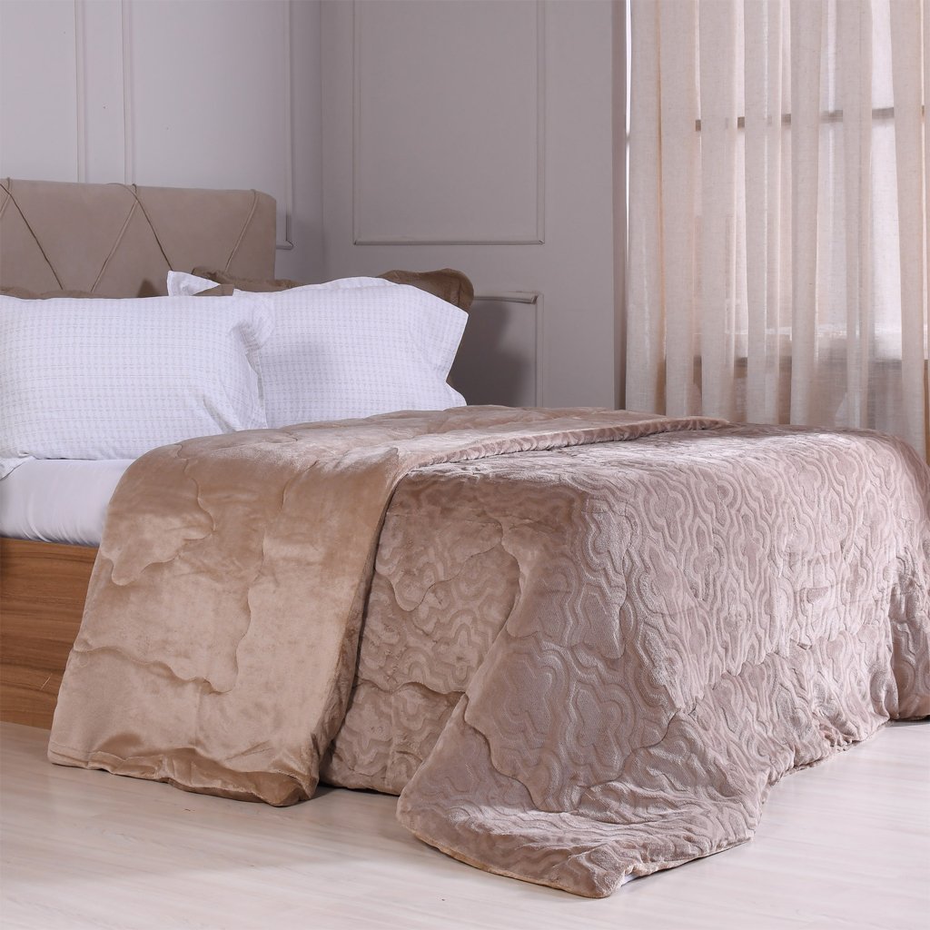 Edredom Solteiro Plush Sense Dupla Face Toque Flannel Tessi