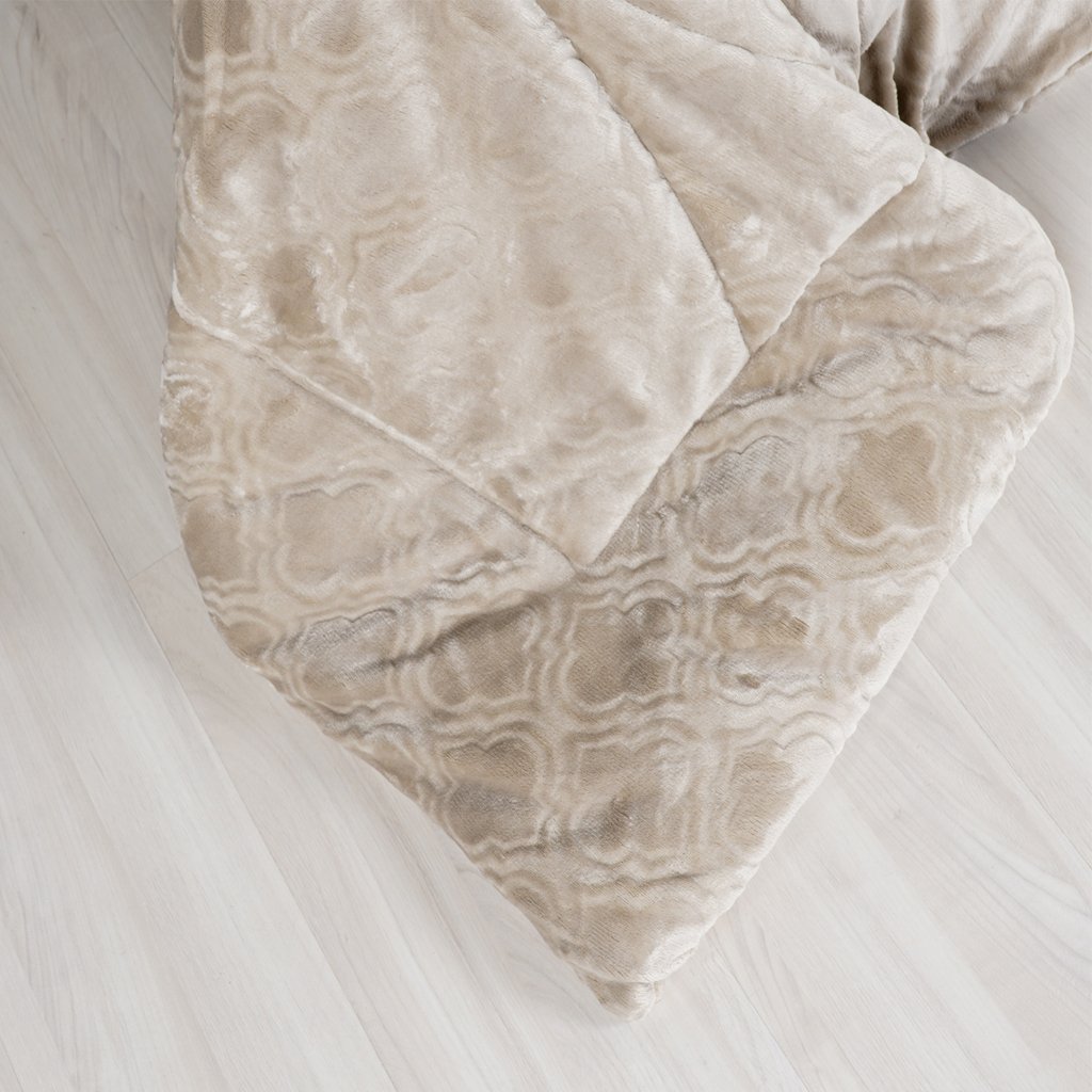 Edredom Solteiro Plush Sense New Dupla Face Toque Flannel 160x220cm Mocha