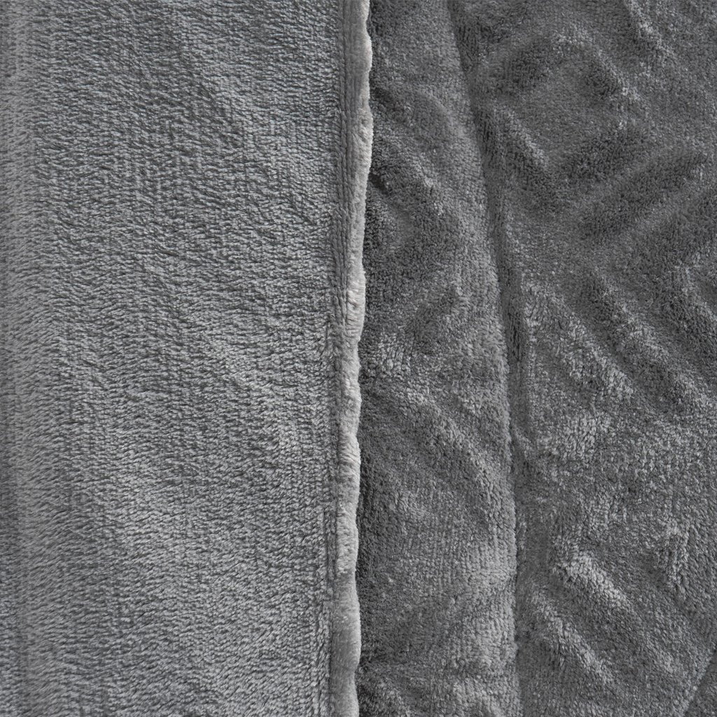 Edredom Solteiro Plush Sense New Dupla Face Toque Flannel 160x220cm Nanquim