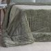Edredom Solteiro Plush Sense New Dupla Face Toque Flannel 160x220cm Oliva Escuro