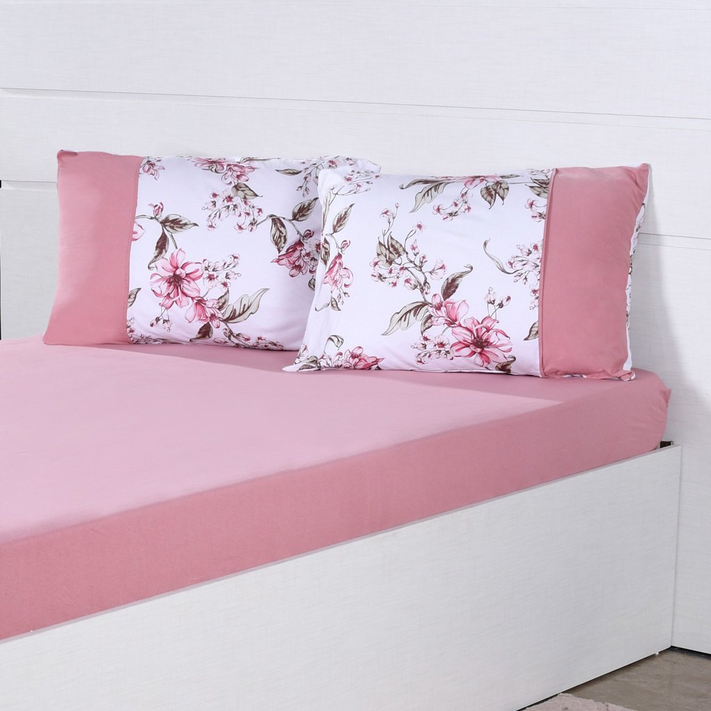 Jogo de Cama Casal 3 Pçs Malha Premium 145g/m² 100% Algodão 138x188x30cm Fiori