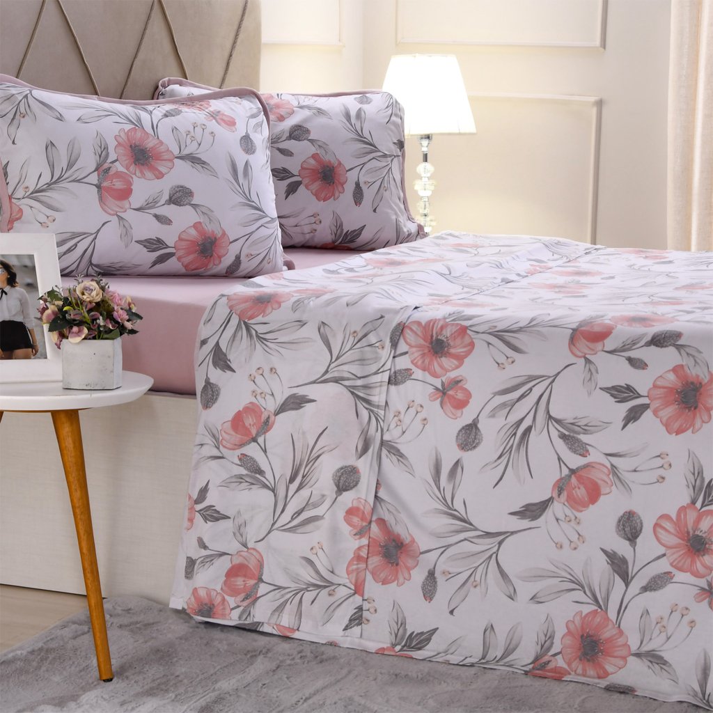 Jogo de Cama Casal 4 Pçs Malha 100% Algodão