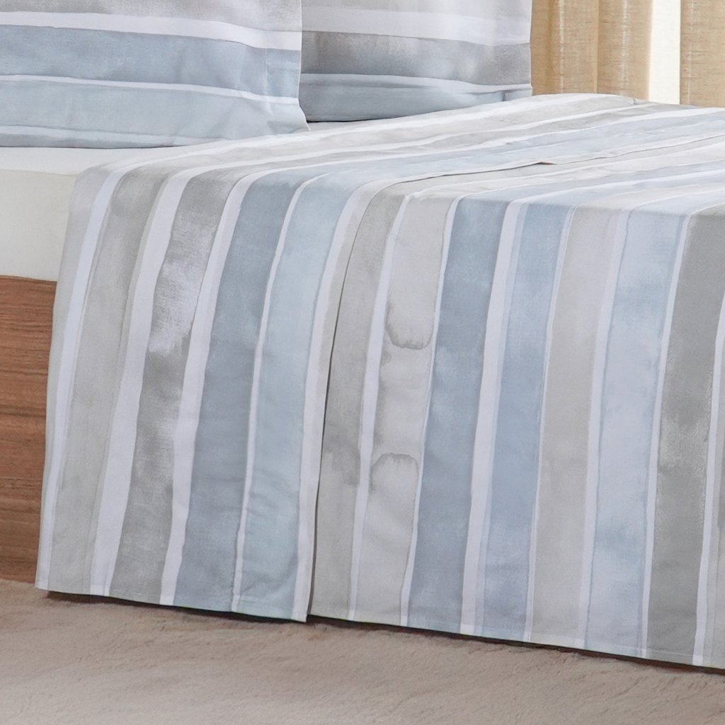 Jogo de Cama King 3 Pçs 200 Fios 100% Algodão 193x203x40cm Ligne