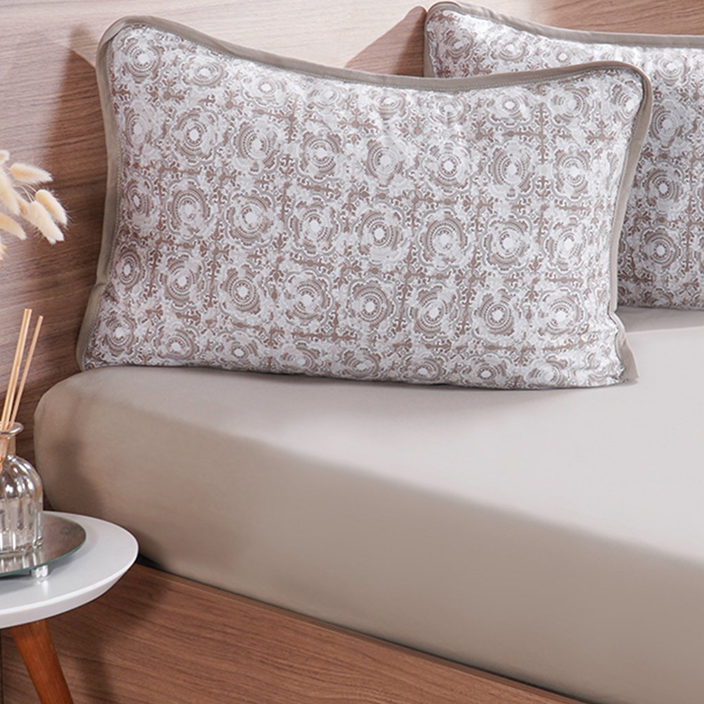 Jogo de Cama King 3 Pçs Malha Premium 145g/m² 100% Algodão 193x203x40cm Ardonos
