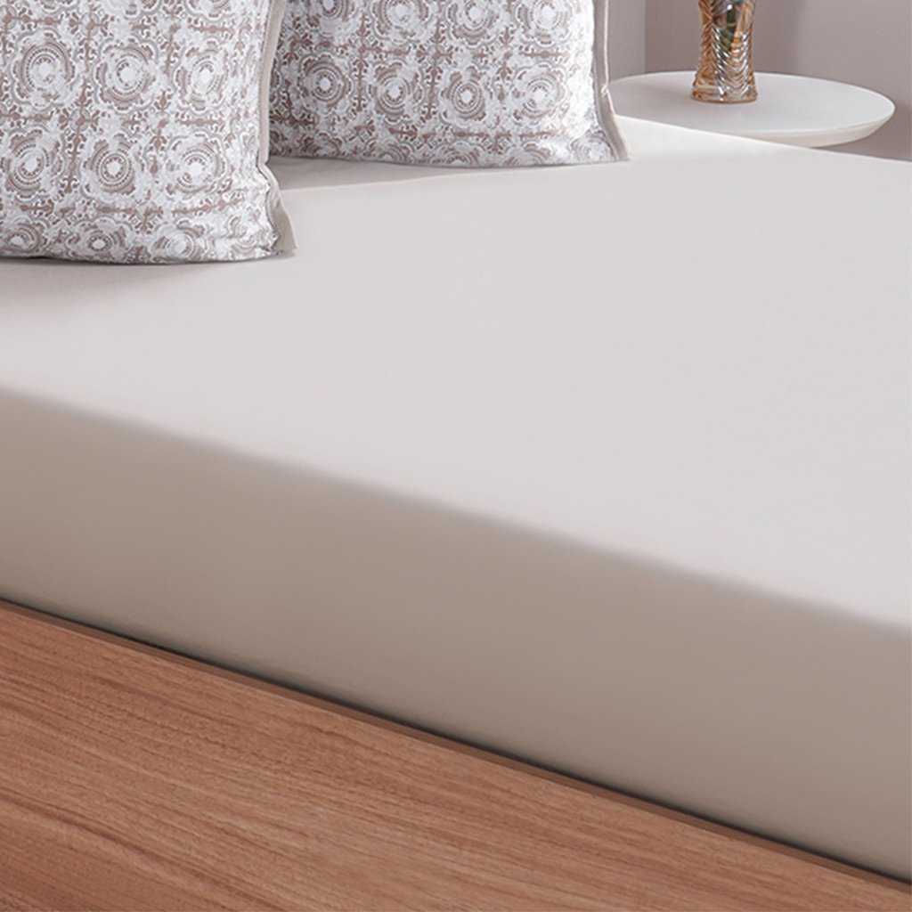 Jogo de Cama King 3 Pçs Malha Premium 145g/m² 100% Algodão 193x203x40cm Ardonos