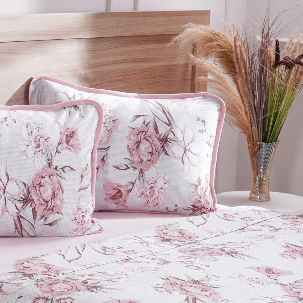Jogo de Cama King 4 Pçs Malha Premium 145g/m² 100% Algodão 193x203x40cm