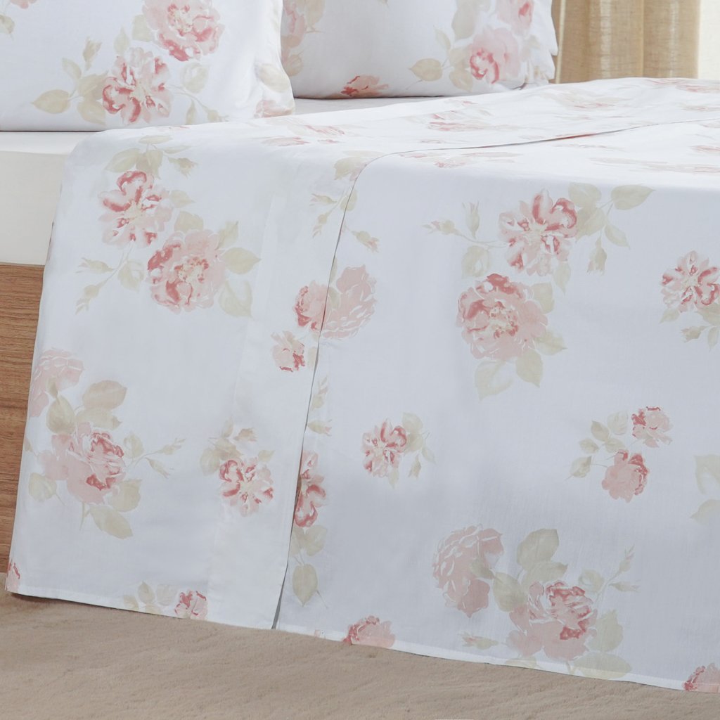 Jogo de Cama Queen 3 Pçs 200 Fios 100% Algodão 160x200x35cm Classique