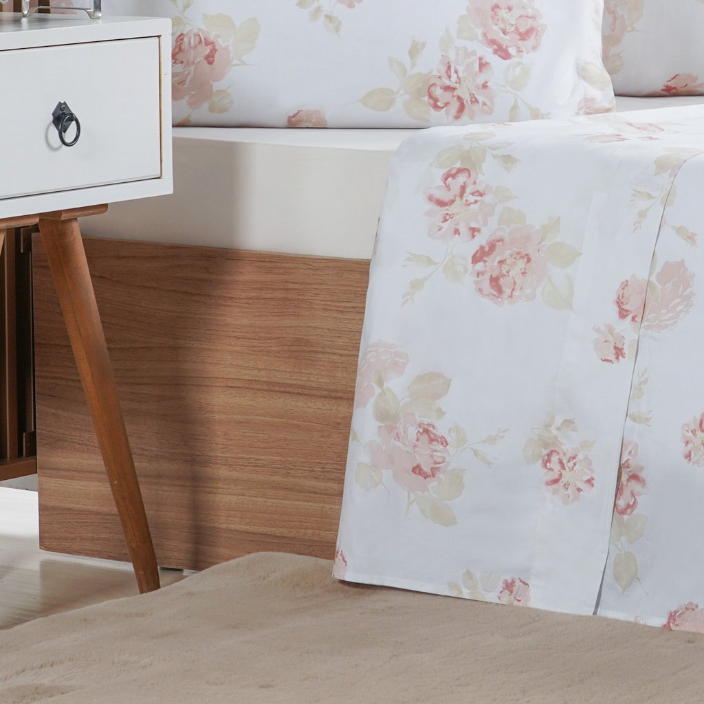 Jogo de Cama Queen 3 Pçs 200 Fios 100% Algodão 160x200x35cm Classique