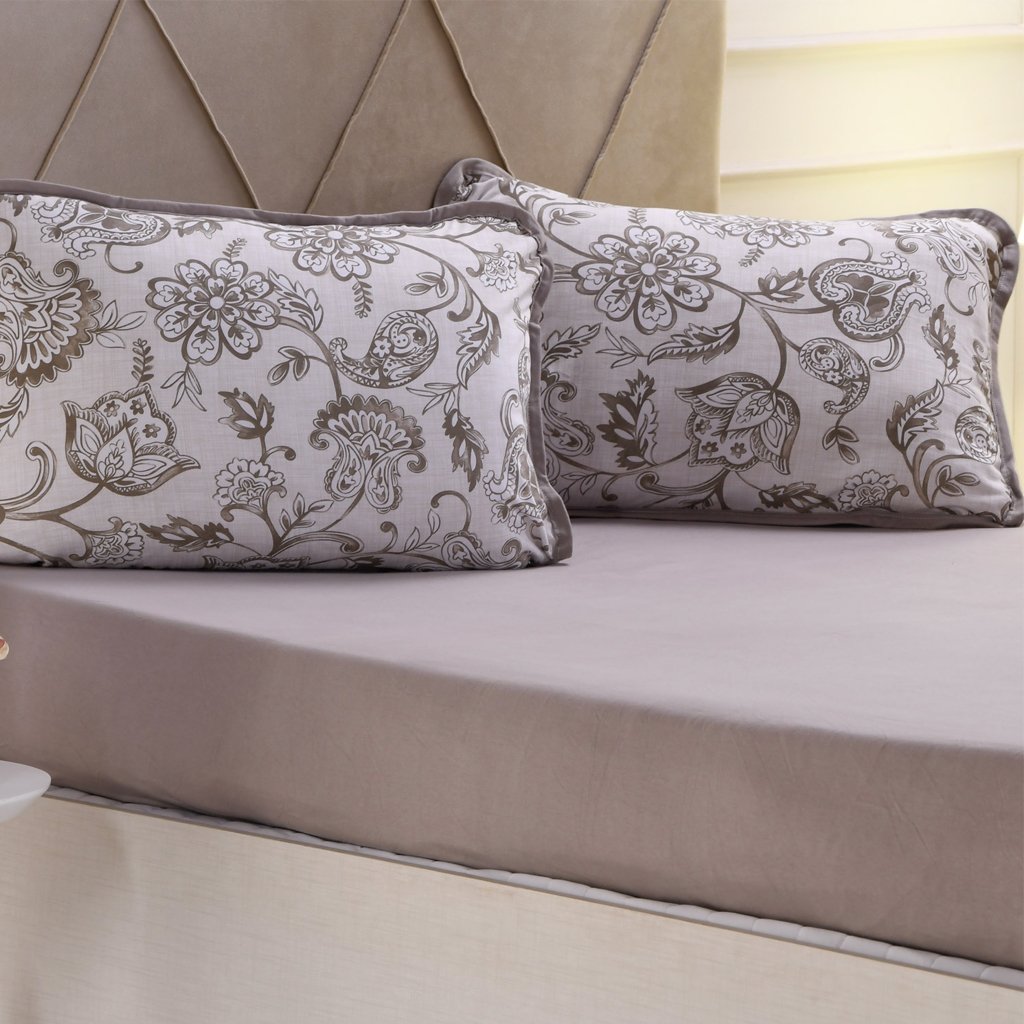 Jogo de Cama Queen 3 Pçs Malha Premium 145g/m² 100% Algodão 158x198x35cm Safir