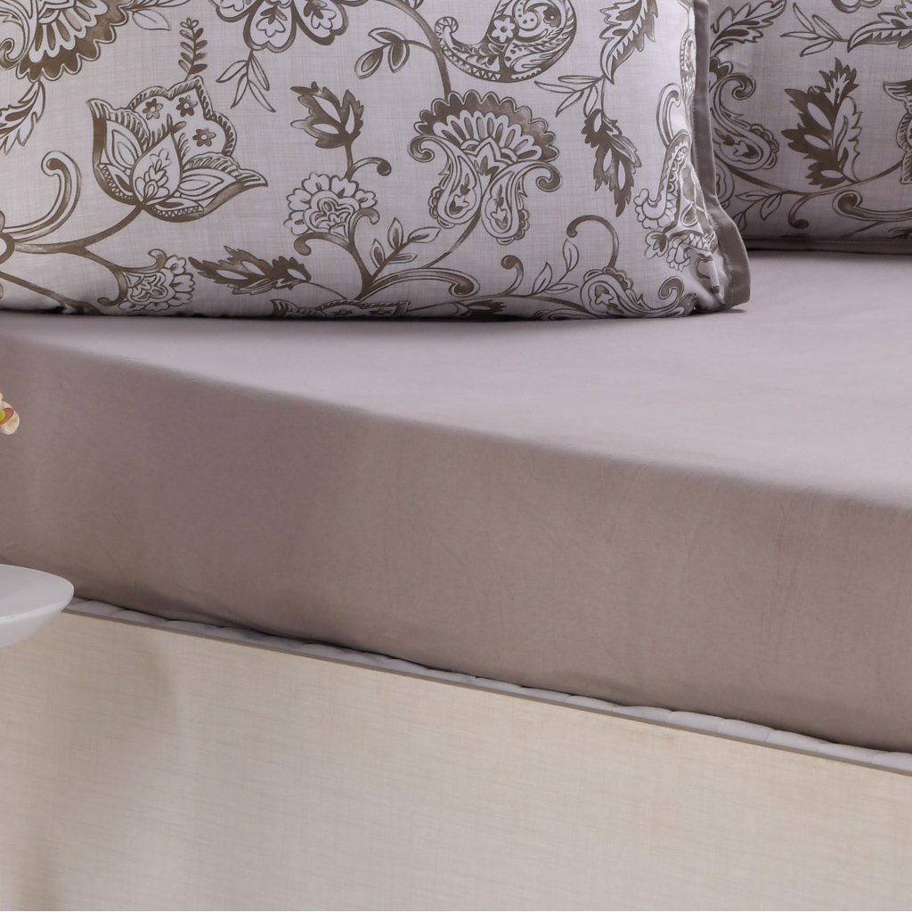 Jogo de Cama Queen 3 Pçs Malha Premium 145g/m² 100% Algodão 158x198x35cm Safir