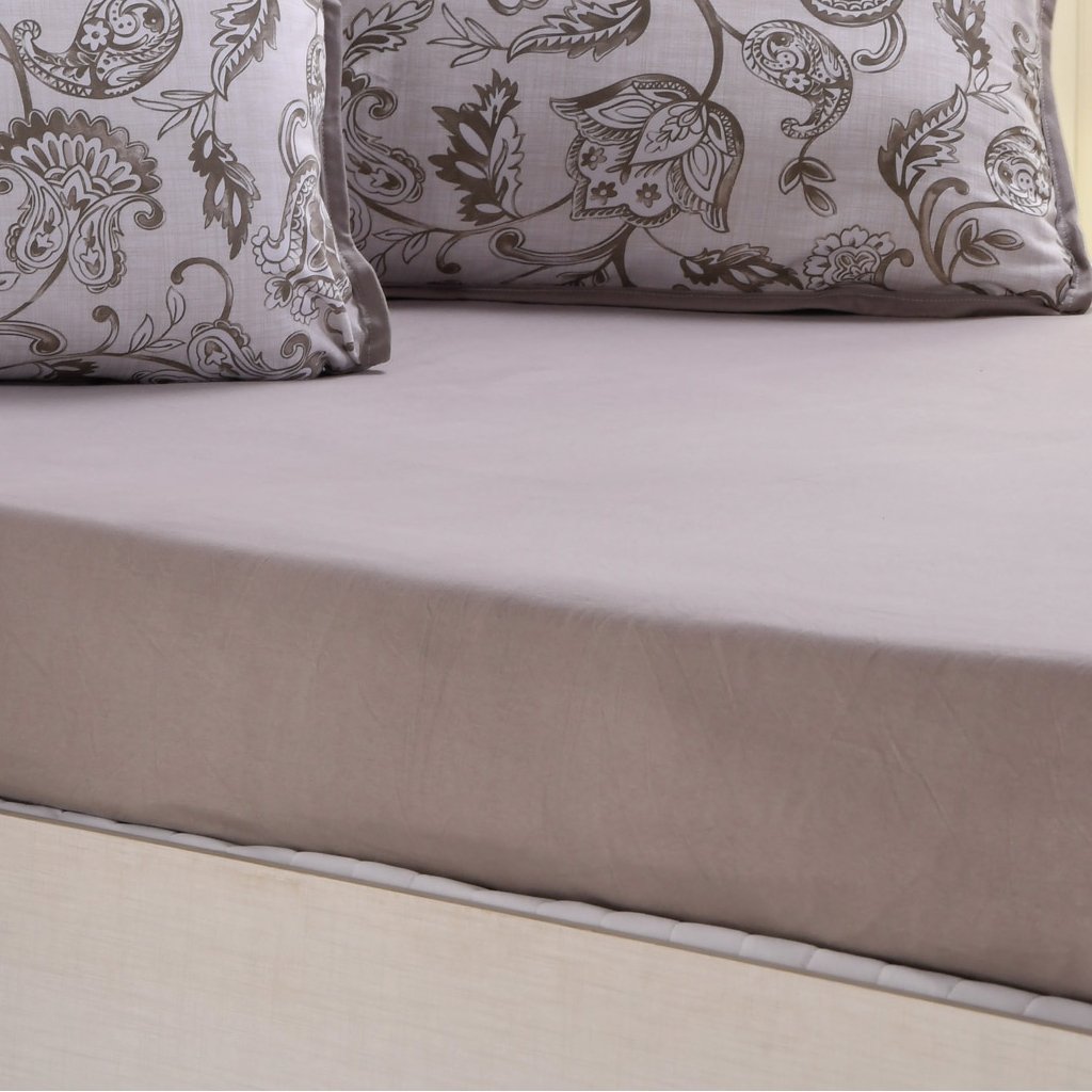 Jogo de Cama Queen 3 Pçs Malha Premium 145g/m² 100% Algodão 158x198x35cm Safir