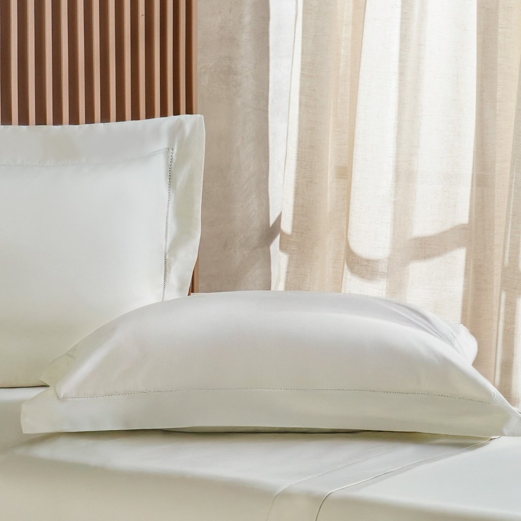 Jogo de Cama Queen 4 Pçs Ricamo 300 Fios 100% Algodão 160x200x40cm Salvia