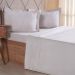 Jogo de Cama Queen 4 Pçs lIne Stile 100% Poliéster 158x198x35cm Biscuit