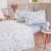 Jogo de Cama Solteiro 200 Fios Estampado 3 Pçs 90x190x35 Floralis