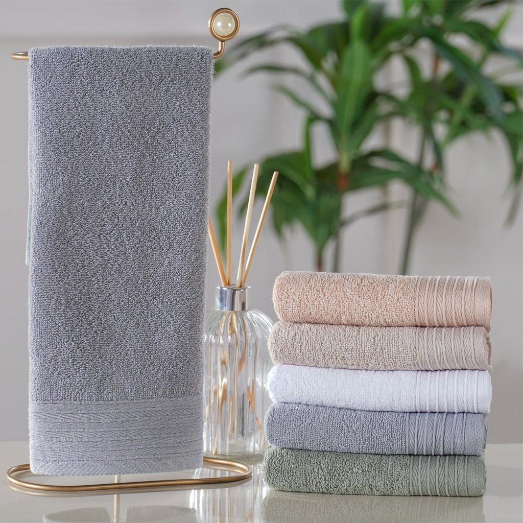 Kit 12 Toalha de Lavabo Glamour 100% Algodão 30x50cm Zinco
