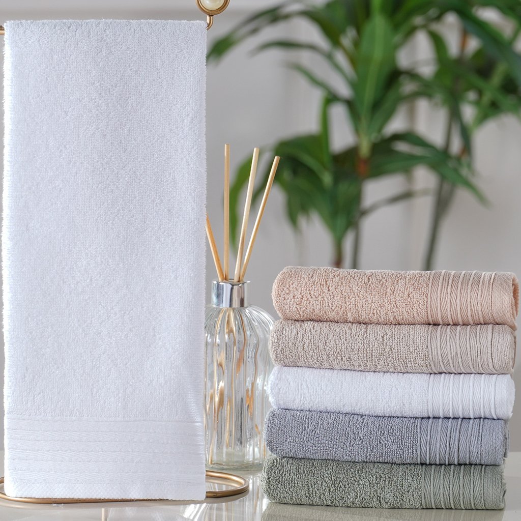 Kit 3 Toalha de Lavabo Glamour 100% Algodão 30x50cm Branco