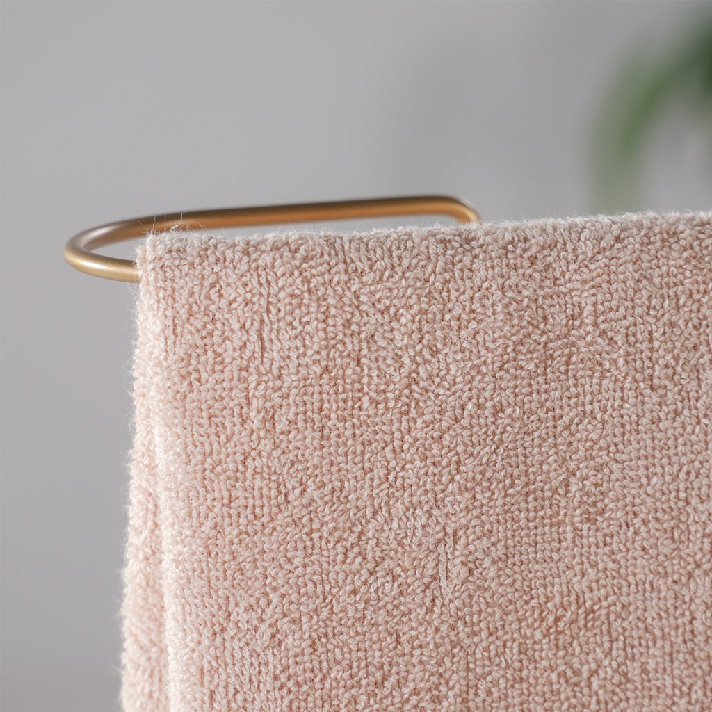 Kit 3 Toalha de Lavabo Glamour 100% Algodão 30x50cm Champagne