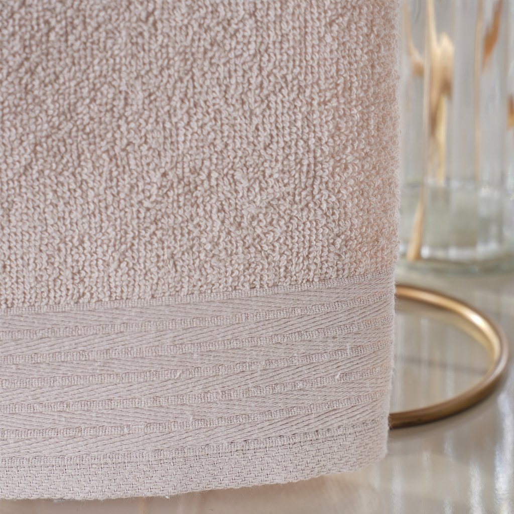 Kit 3 Toalha de Lavabo Glamour 100% Algodão 30x50cm Pergaminho