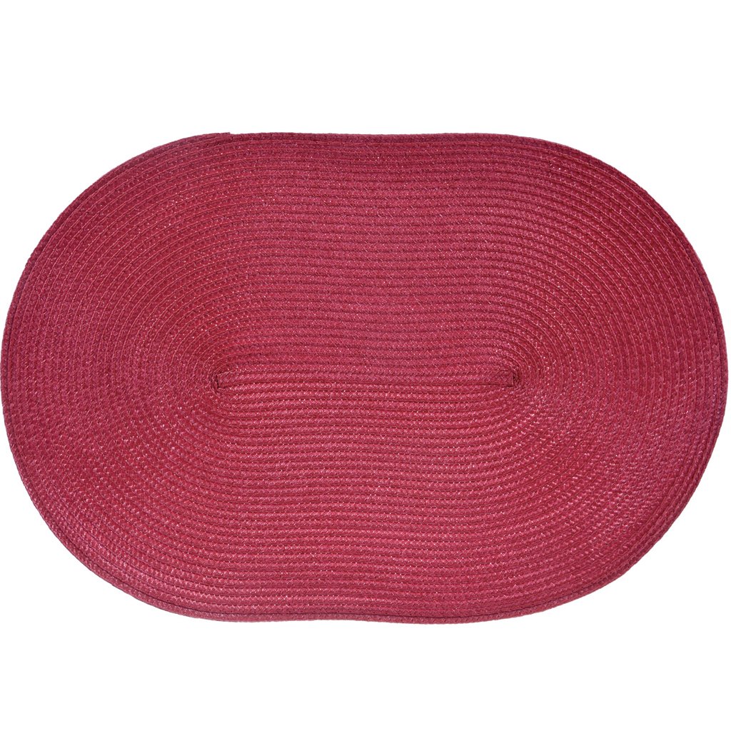 Kit 4 Americano Requinte Liso para Mesa Oval 30x45cm Bordô