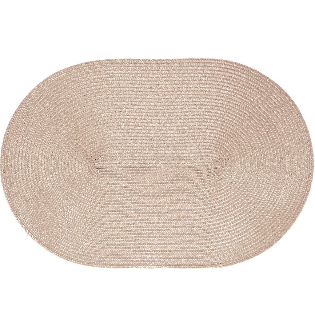 Kit 4 Americano Requinte Liso para Mesa Oval 30x45cm Palha