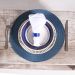 Kit 4 Americano Requinte Liso para Mesa Redondo 38cm Navy