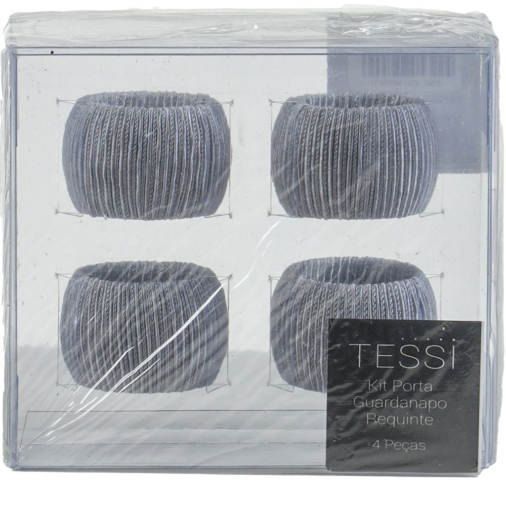Kit 4 Porta Guardanapos Requinte Zinco