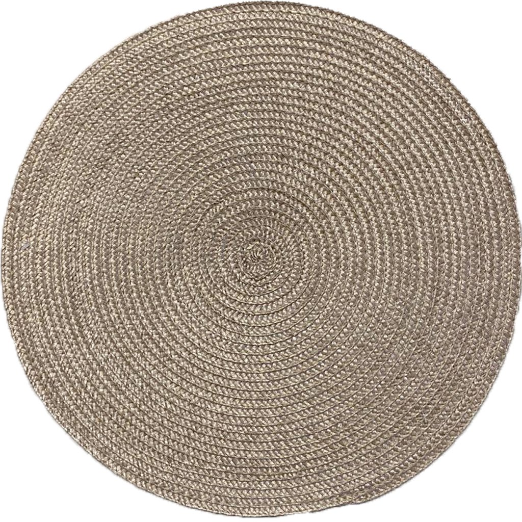 Kit 6 Americano Requinte Liso para Mesa Redondo 38cm Taupe