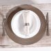 Kit 6 Americano Requinte Liso para Mesa Redondo 38cm Taupe