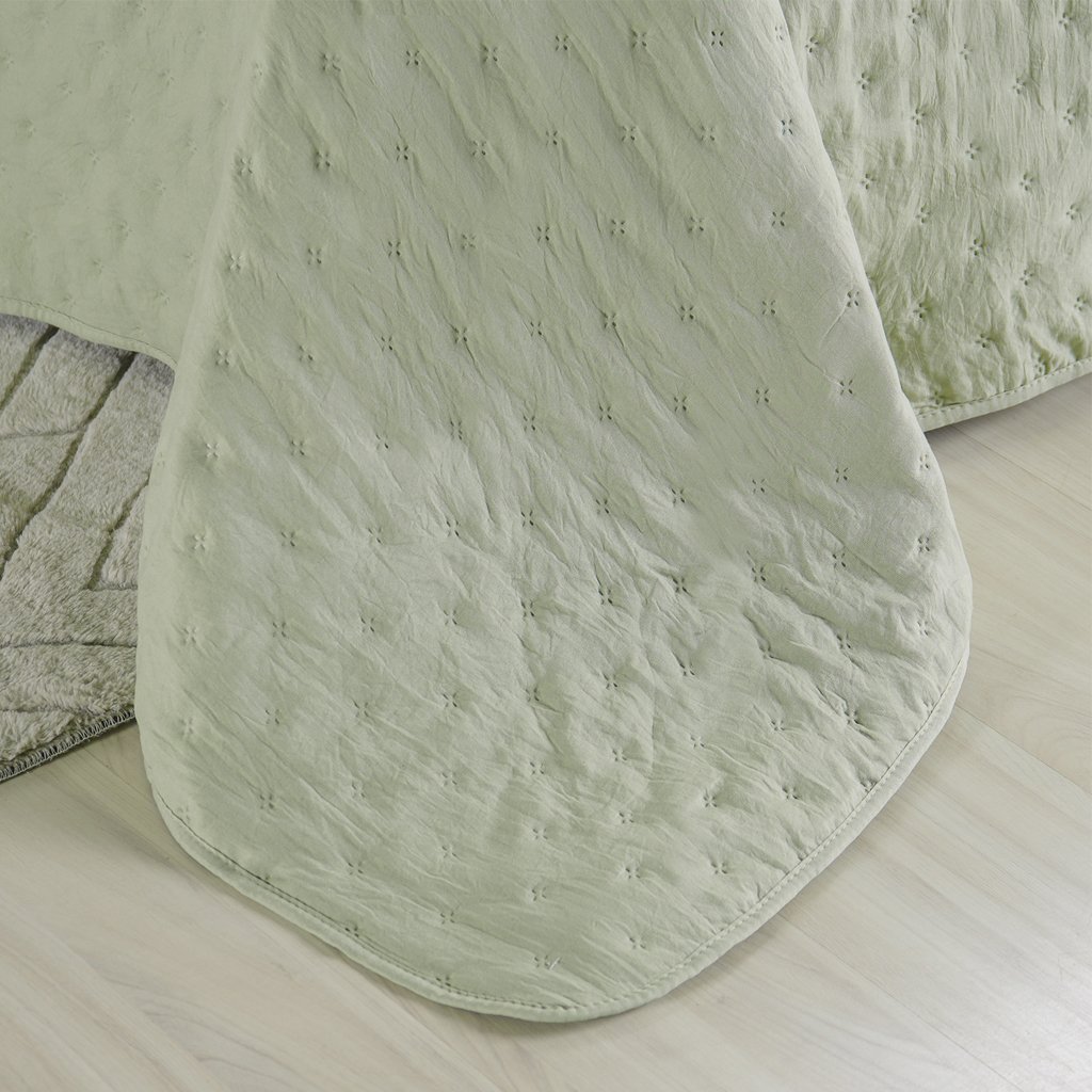 Kit Cobre Leito King Miraggio Ultra Soft com Porta Travesseiro Olive