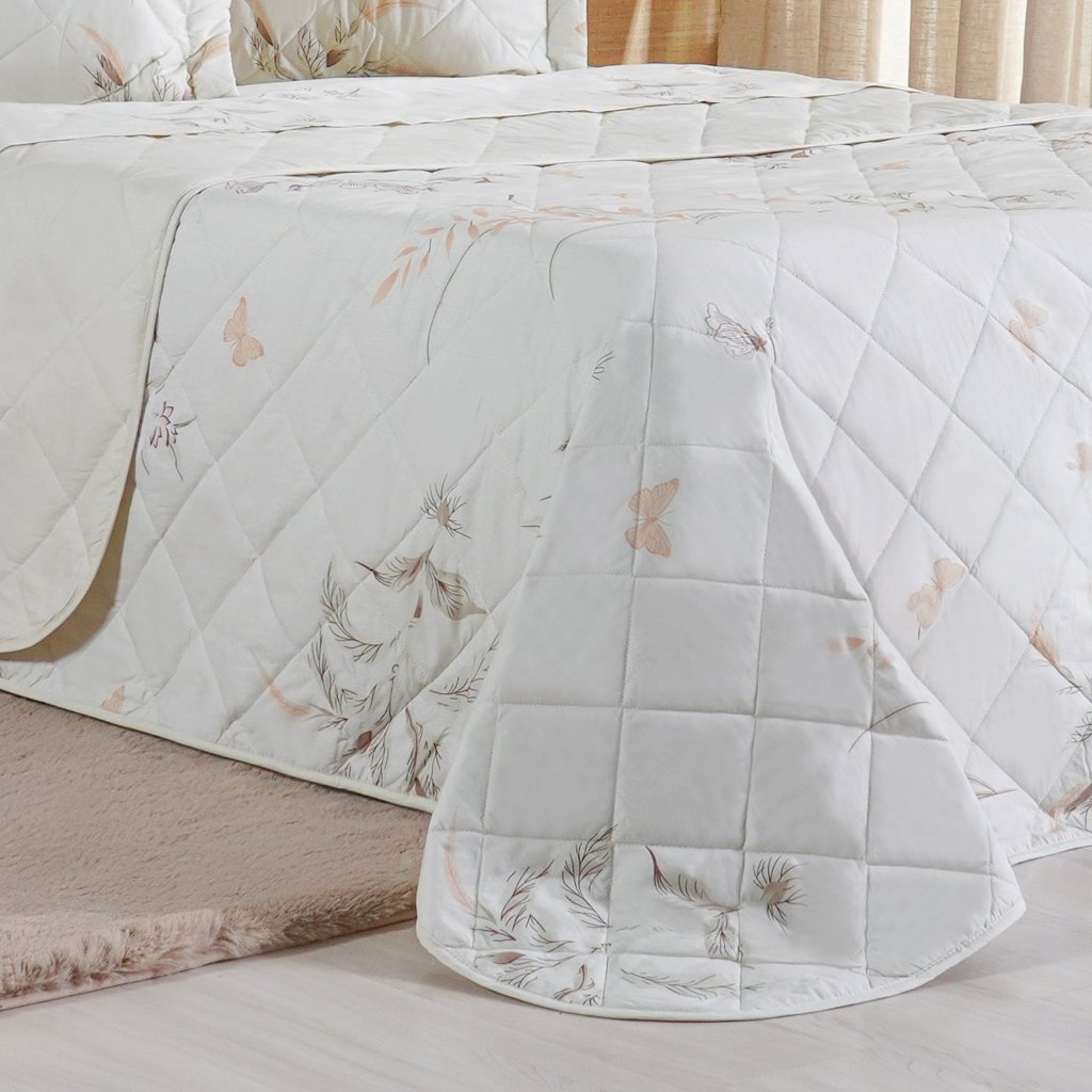 Kit Colcha Casal 200 Fios Estampada New 100% Algodão 220x240cm Organique