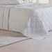 Kit Colcha Casal 3 Pçs Ricamo 300 Fios 100% Algodão 220x240cm Cinza Fog