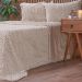 Kit Colcha Casal Luxor Jacquard 100% Poliéster 210x230cm Biscuit