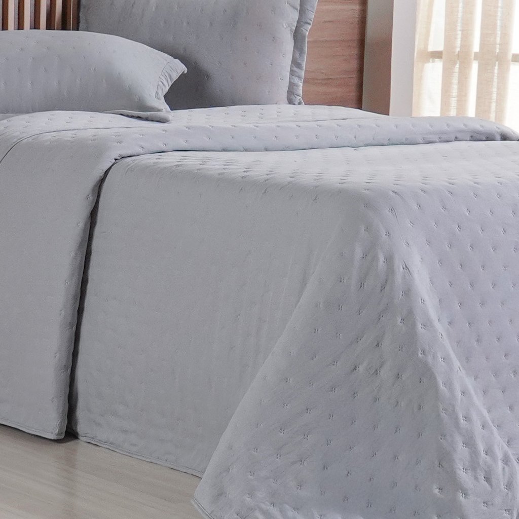 Kit Colcha Casal Miraggio New Soft 220x240cm Platina