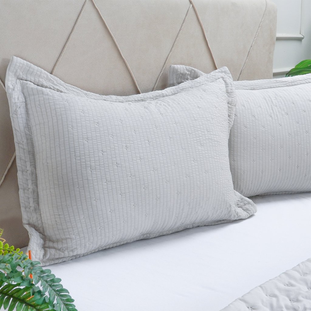 Kit Colcha Casal Santorini Super Macia 220x240 Cinza Elefante