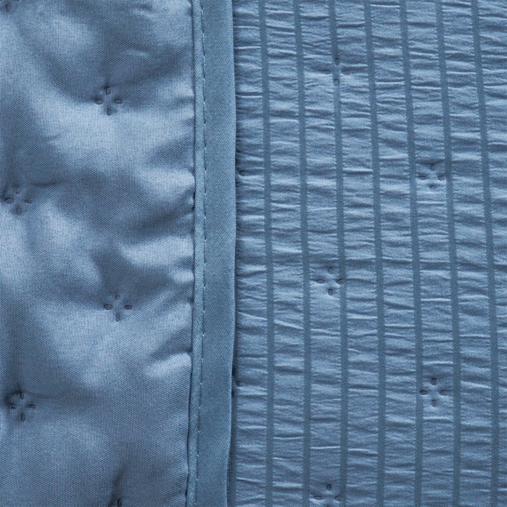 Kit Colcha Casal Santorini Super Macia 220x240 Enseada Azul