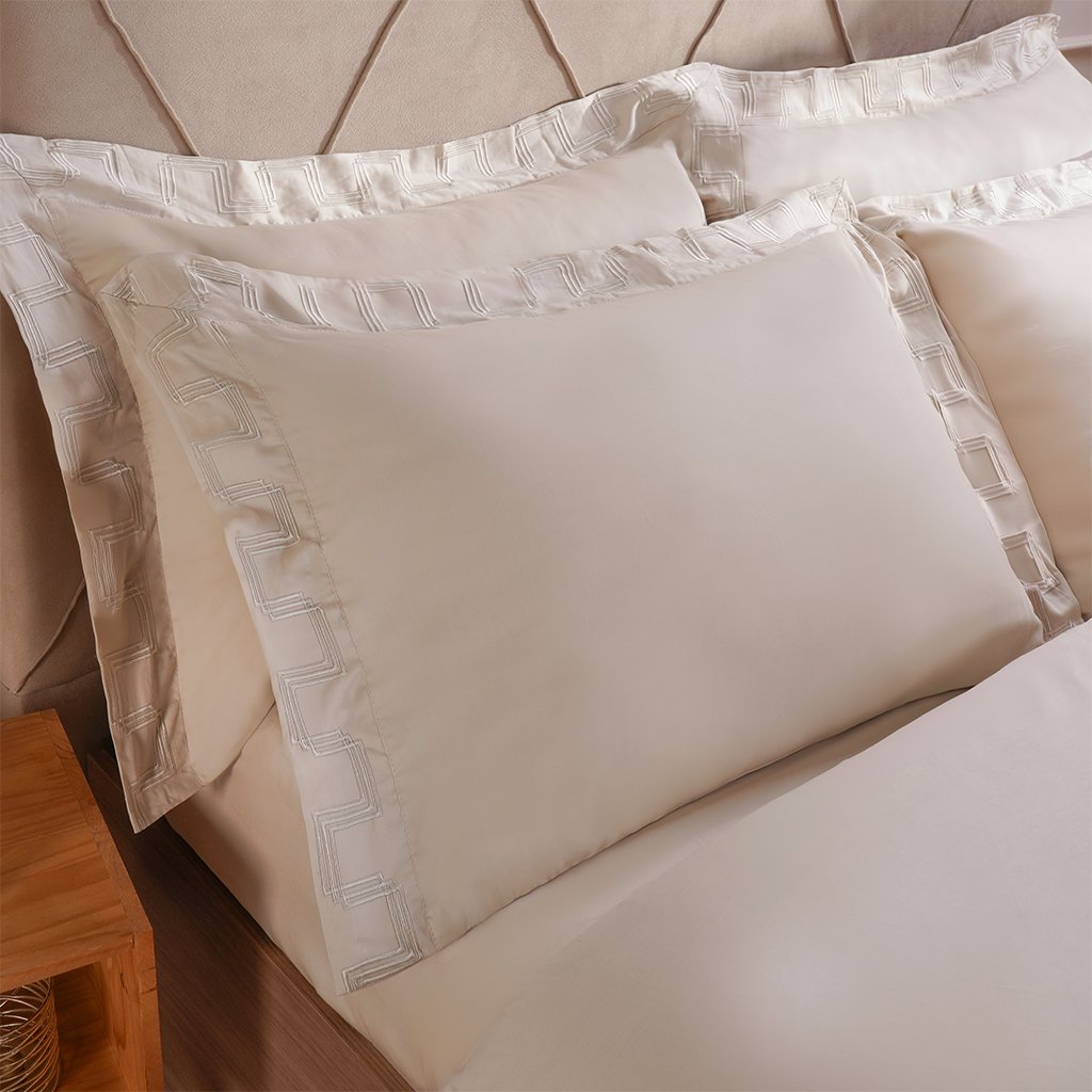 Kit Colcha King 300 Fios Classic 260x280cm Latte