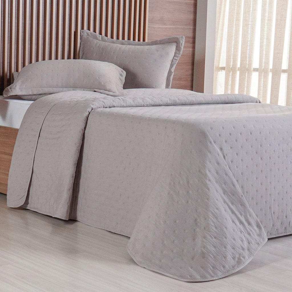 Kit Colcha King Miraggio New Soft 260x280cm Cahsmere