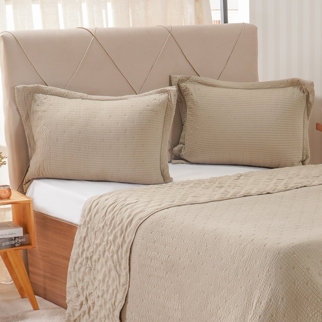 Kit Colcha King Santorini New  260x280cm Linho
