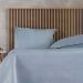 Kit Colcha King Satinatta Cetim 100% Poliéster 260x280cm Bruma Azul