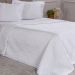 Kit Colcha King Satinatta Cetim Toque Pele de Pessego 260x280cm Branco