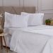 Kit Colcha King Satinatta Cetim Toque Pele de Pessego 260x280cm Branco