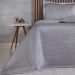 Kit Colcha King Satinatta Cetim Toque Pele de Pessego 260x280cm Cinza Elefante