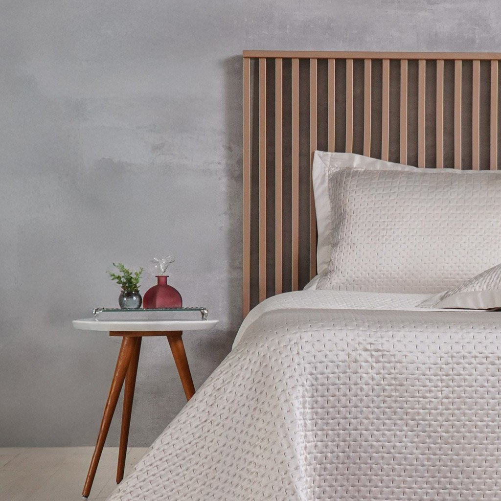 Kit Colcha King Satinatta Cetim Toque Pele de Pessego 260x280cm Latte