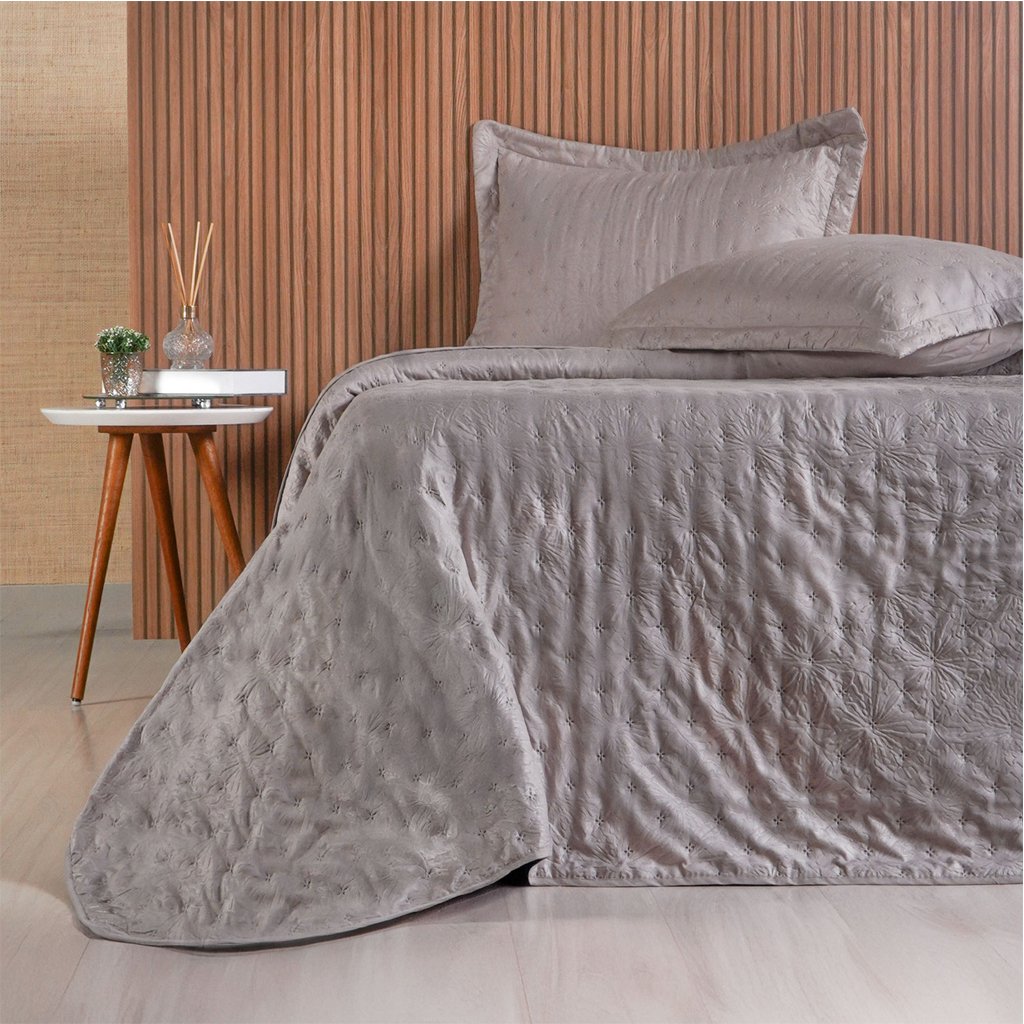 Kit Colcha King Sensatti 3D Embossed 260x280cm Cashmere