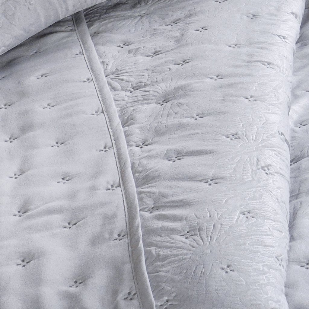 Kit Colcha King Sensatti 3D Embossed 260x280cm Cinza Fog