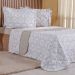 Kit Colcha Queen 200 Fios Estampada New 100% Algodão 240x260cm Rayon
