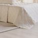 Kit Colcha Queen 3 Pçs Ricamo 300 Fios 100% Algodão 240x260cm Biscuit