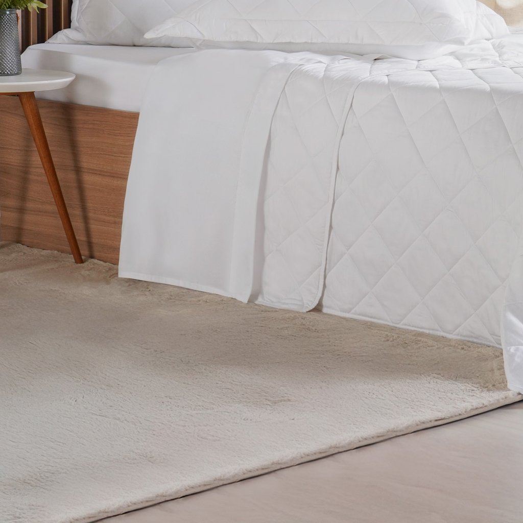 Kit Colcha Queen 3 Pçs Ricamo 300 Fios 100% Algodão 240x260cm Branco