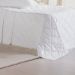 Kit Colcha Queen 3 Pçs Ricamo 300 Fios 100% Algodão 240x260cm Branco